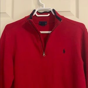 3/4 Zip Red Sweater